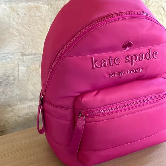 Kate Spade New York Ella puffy backpack candied pink NWT Authentic - Picture 3 of 9